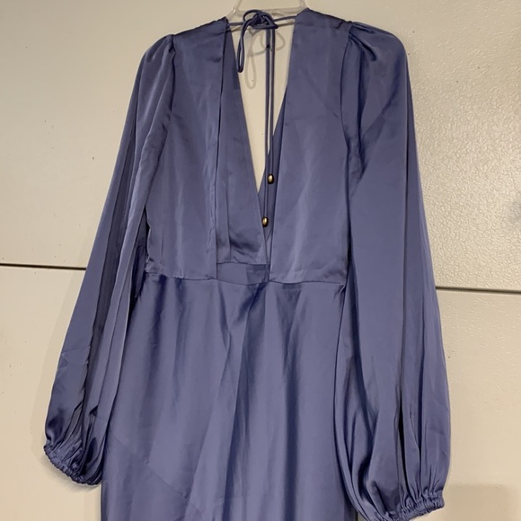 STUDIO LEXI INDIA DRESS STONE BLUE MAXI OPEN BACK SATIN NEW WITH TAGS 8 - Picture 10 of 15